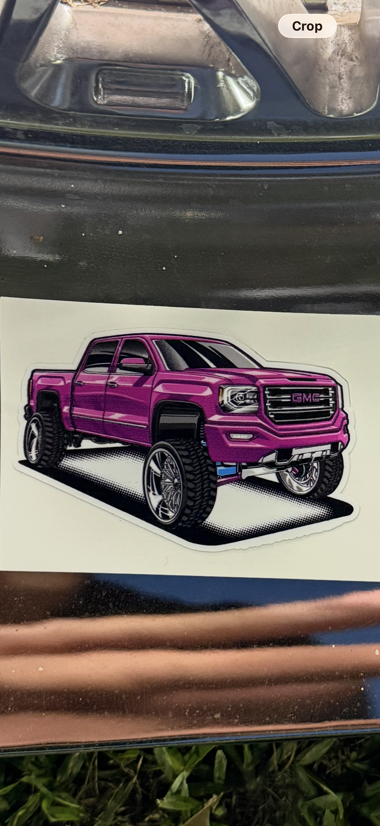 Lifted sticker